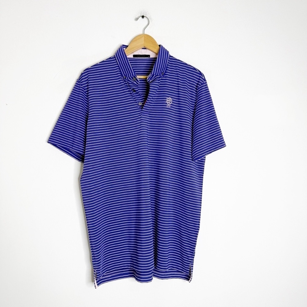 Greyson Striped Performance Golf Polo – Size Large